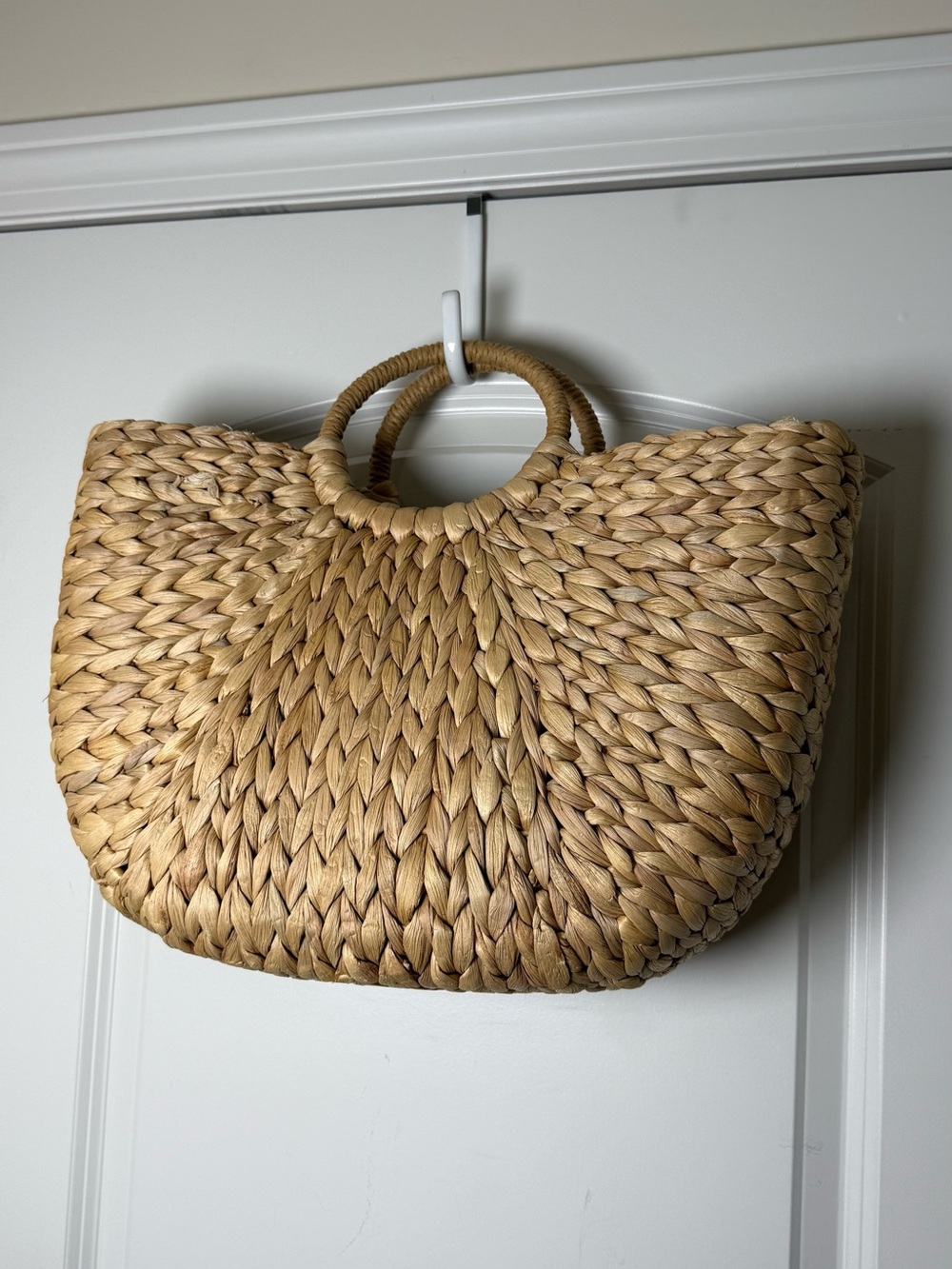 Large woven beach bag